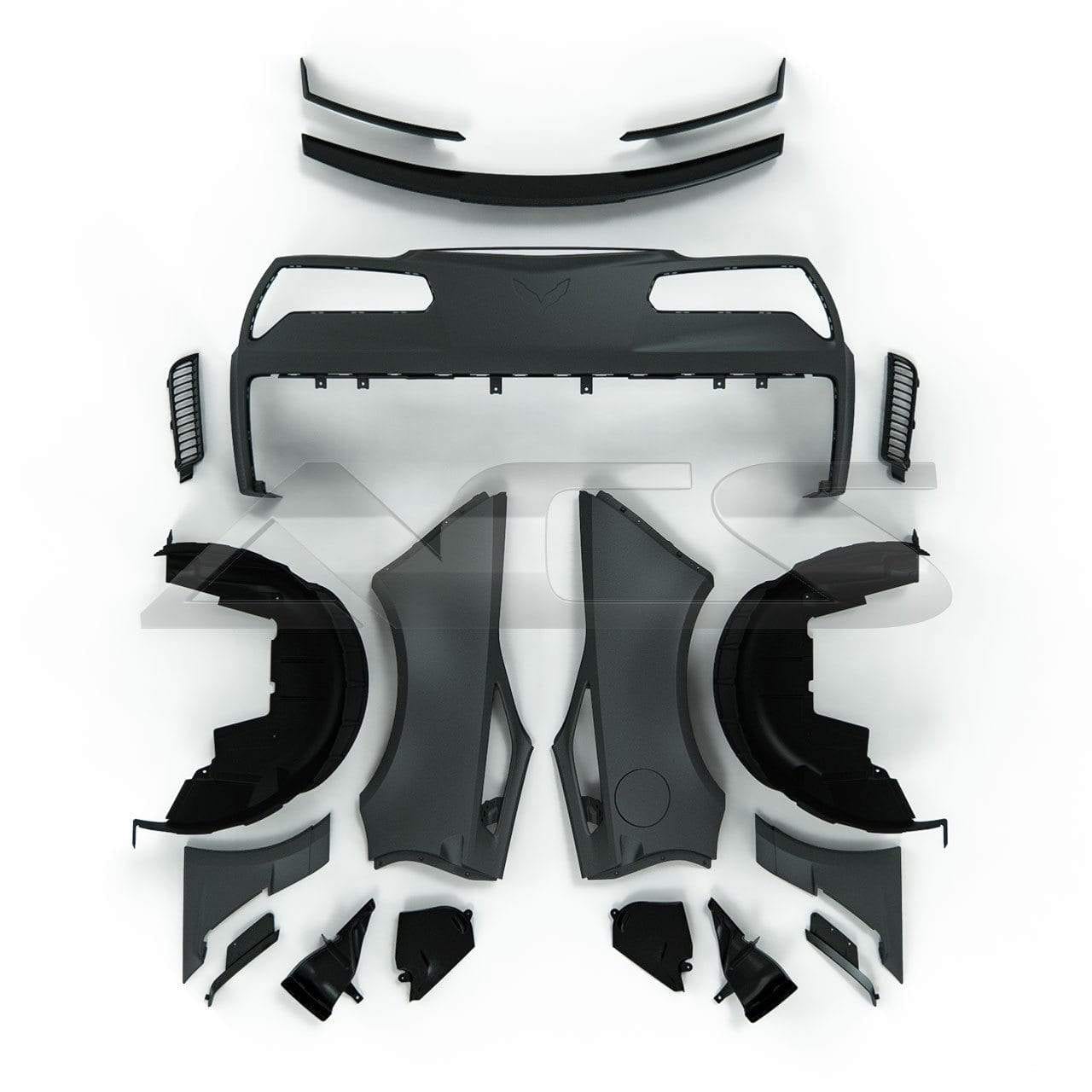 New C7 Stingray GM Rear Widebody Coupe, Z06 Scoop, w/ Rear Bumper in No Intake / Non Functional / Z06 Stage 1 2014-2019