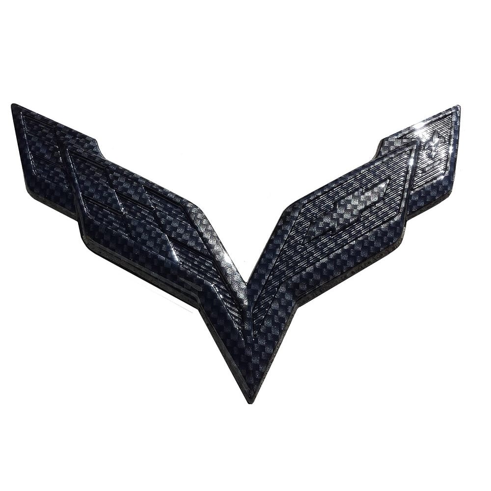 C7 New LED Hydro Carbon Emblem Lighting Rear Only with Pink LEDS 2014-2019