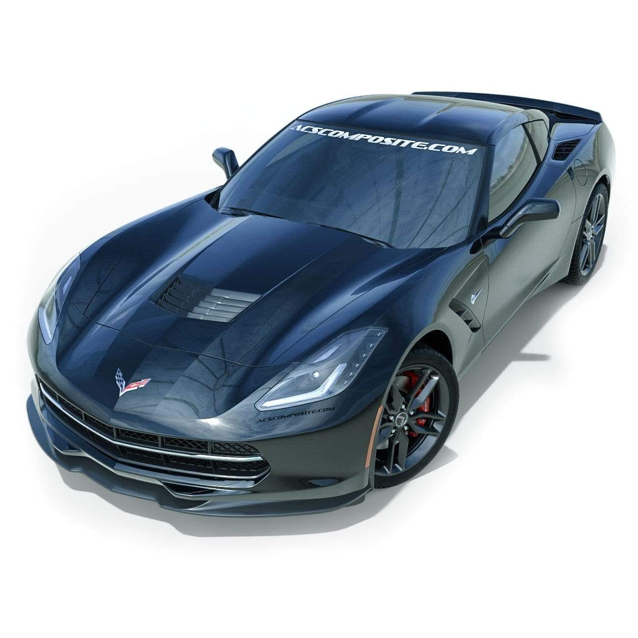 New C7 Front Splitter in Carbon Flash Black Paint / Add Front Wheel Deflectors (Stingray Only) 2014-2019