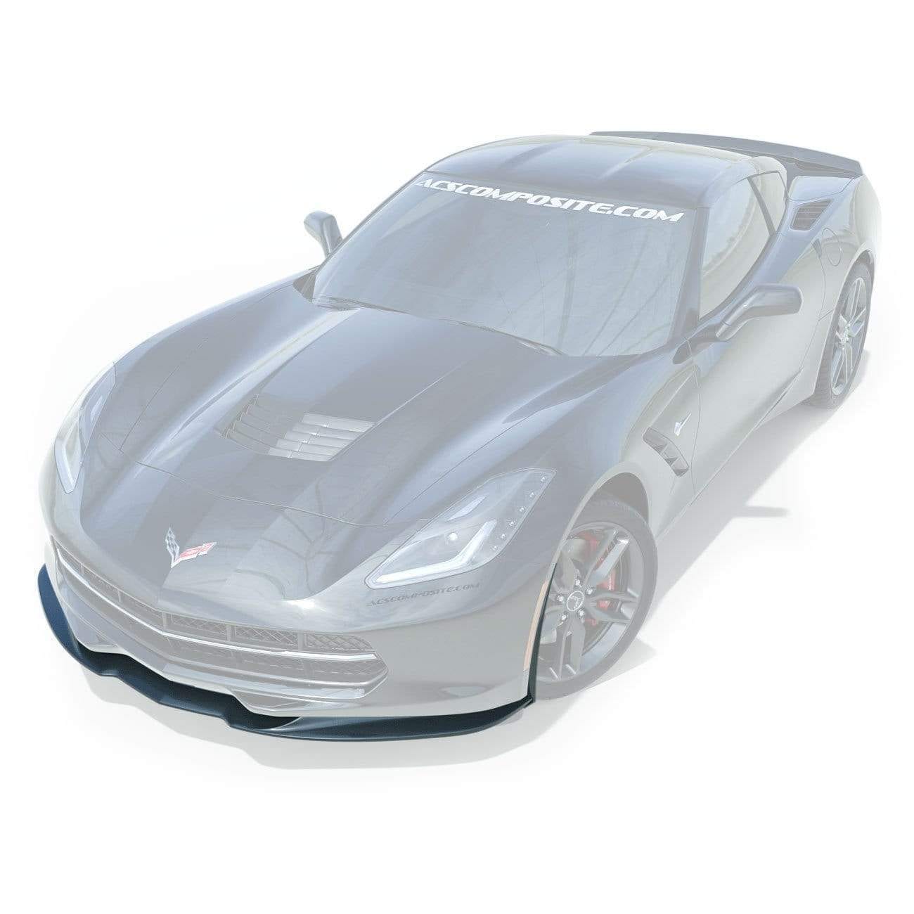 New C7 Front Splitter in Carbon Flash Black Paint / Add Front Wheel Deflectors (Stingray Only) 2014-2019