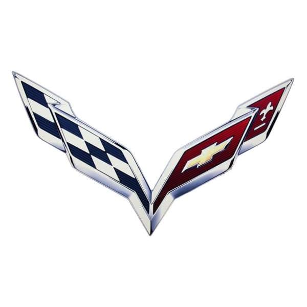 C7 New Metal Logo - Sign - 12x7 Cross Flag 2014-2019