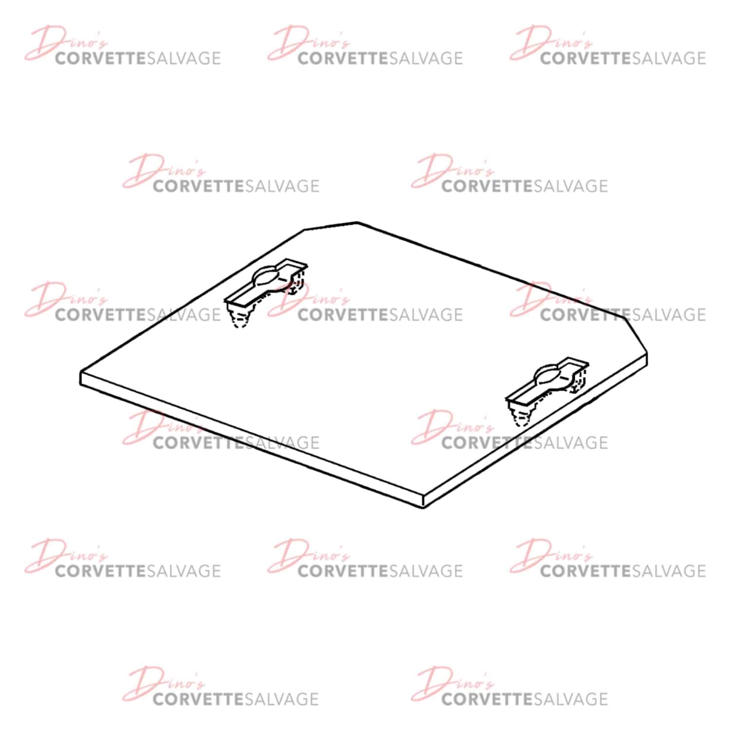 C5 Used Coupe Rear Compartment Center Storage Cover 1997-2004