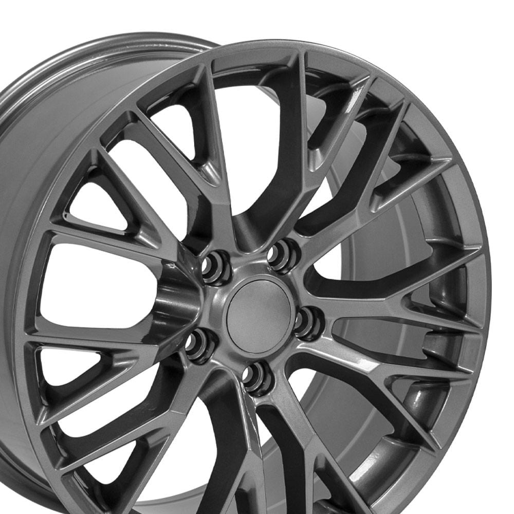 C4 New Gloss Gunmetal 18x8.5 Wheel Set of 4 (CV22B) 1988-1996
