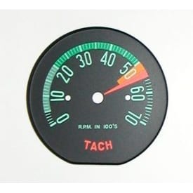 C1 New Tachometer Face Low RPM 1960-1961