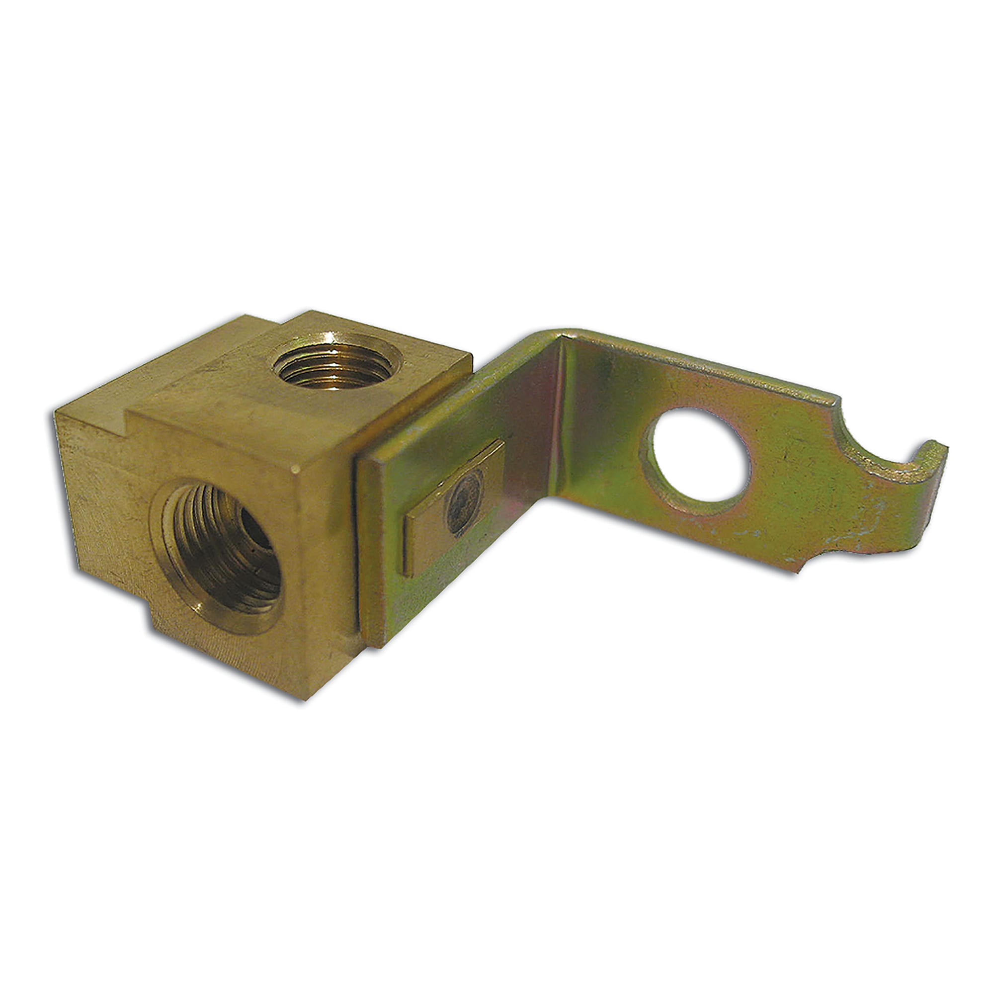 C2 New Driver-Side Brake Line Block, Front (65 without Power Brake) 1963-1965