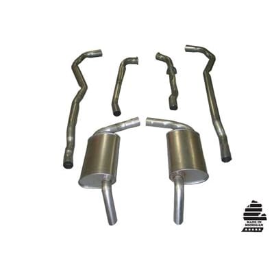 C3 New Exhaust System - 454 Automatic 2.5 Inch with Low Profile Mufflers 1974