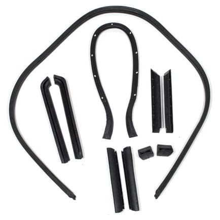 C3 New Convertible Top Weatherstrip Kit with Fastener Set 1968-1975