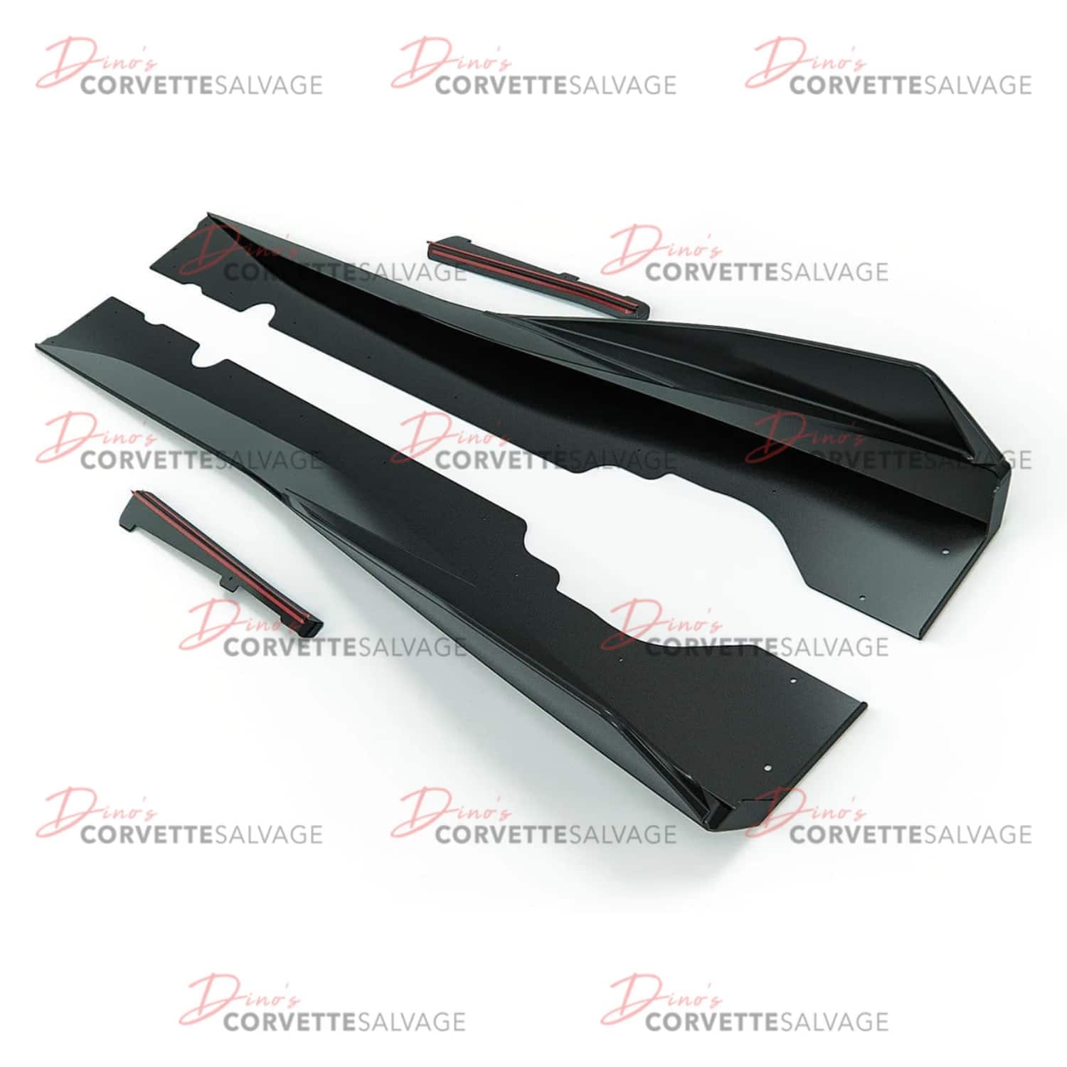 C8 Corvette New Carbon Flash Metallic 5VM Rocker Panel Set 2020-2025