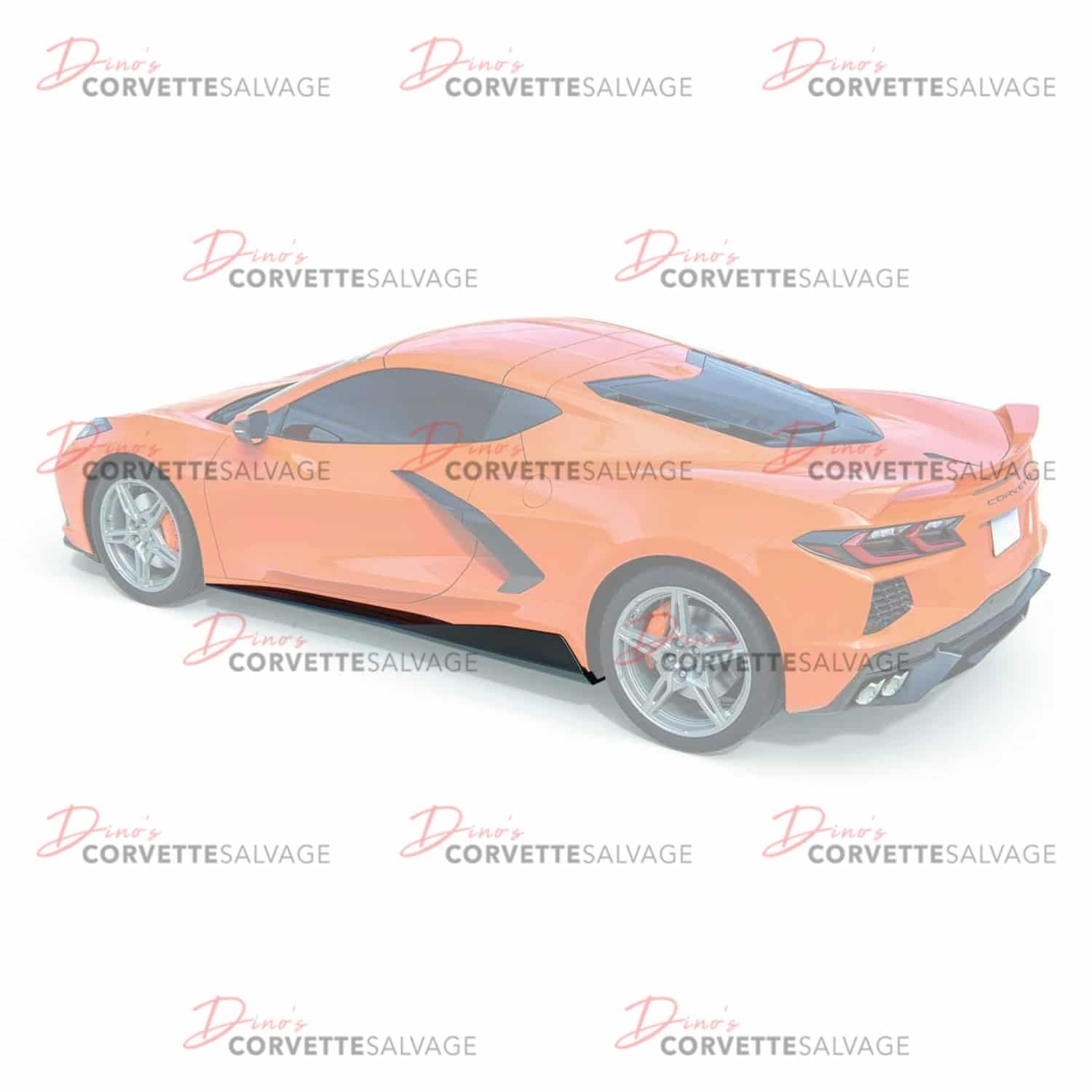 C8 Corvette New Carbon Flash Metallic 5VM Rocker Panel Set 2020-2025