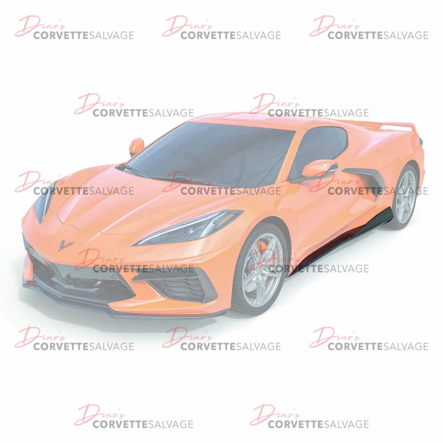 C8 Corvette New Carbon Flash Metallic 5VM Rocker Panel Set 2020-2025