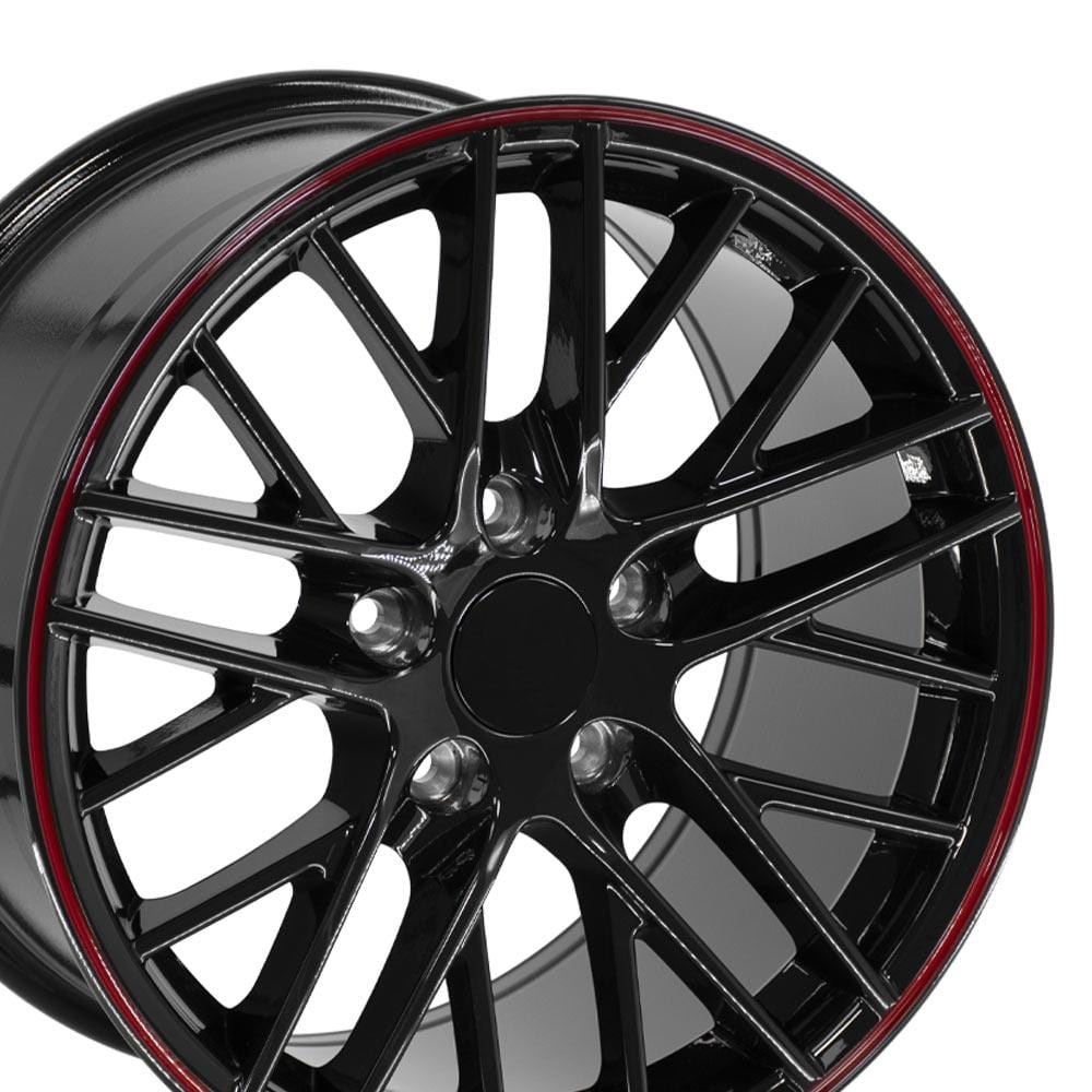 C4-C5 New Gloss Black Redline 17x9.5 Wheel (CV08A) 1988-2004