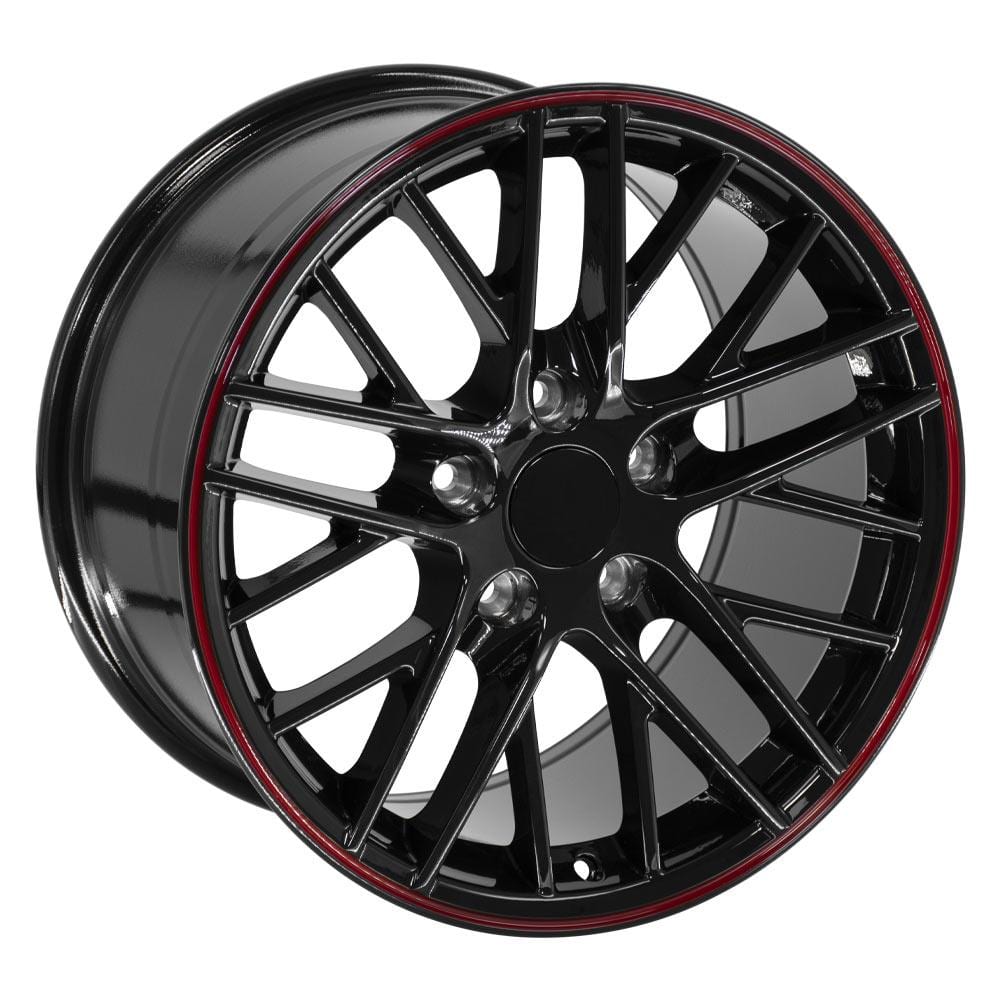 C4-C5 New Gloss Black Redline 17x9.5 Wheel (CV08A) 1988-2004
