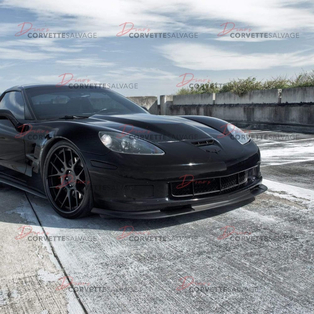 C6 Corvette New Satin Black ZR1 Front Splitter 2006-2013