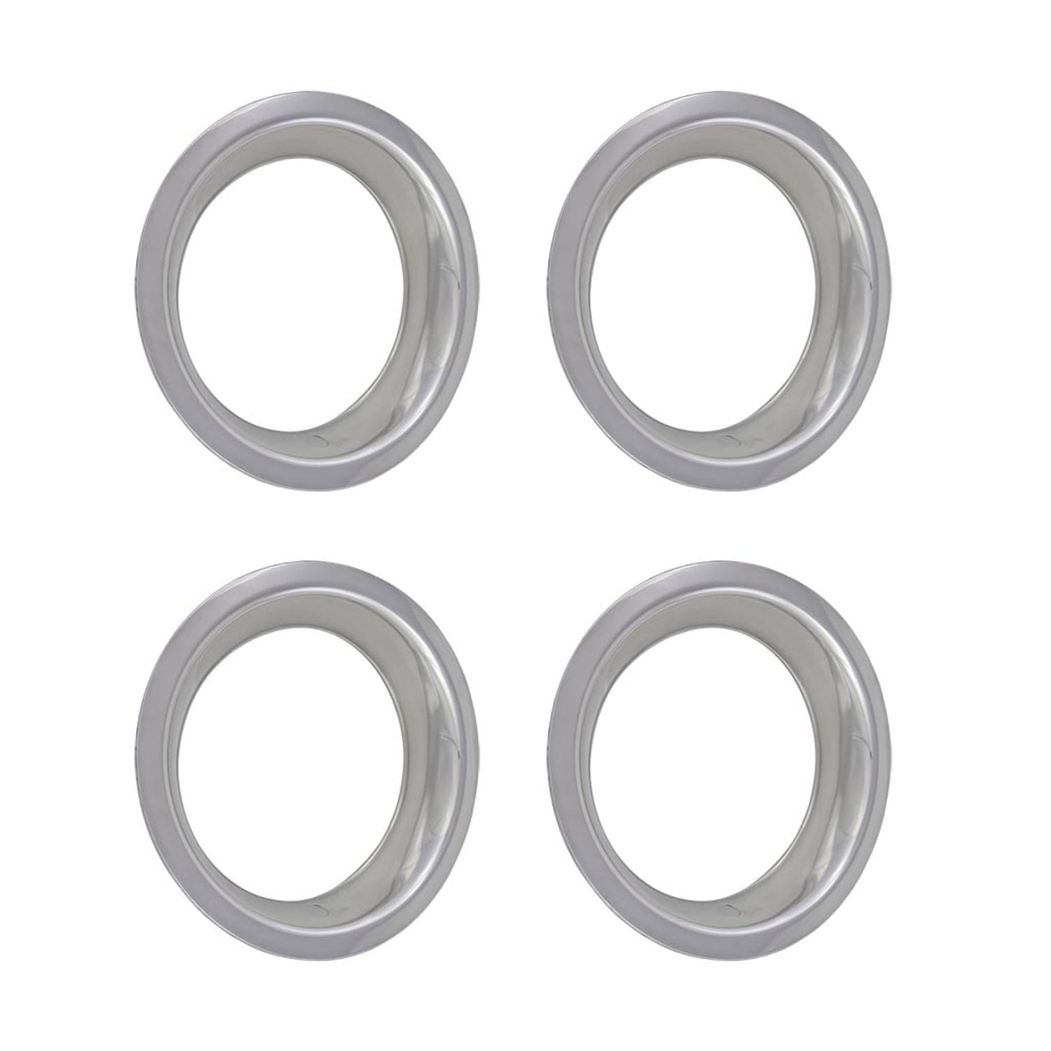 C3 New 15x8 Stainless Steel Wheel Trim Rings - Deep Dish 1968-1982