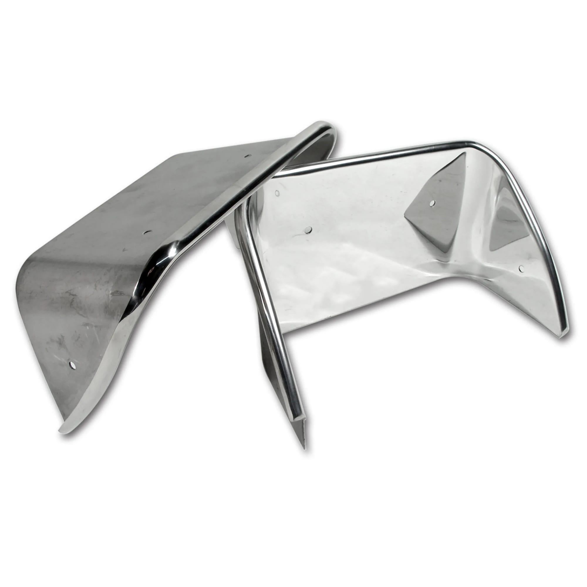 C3 New Exhaust Bezels, Polished Stainless Steel 1970-1973