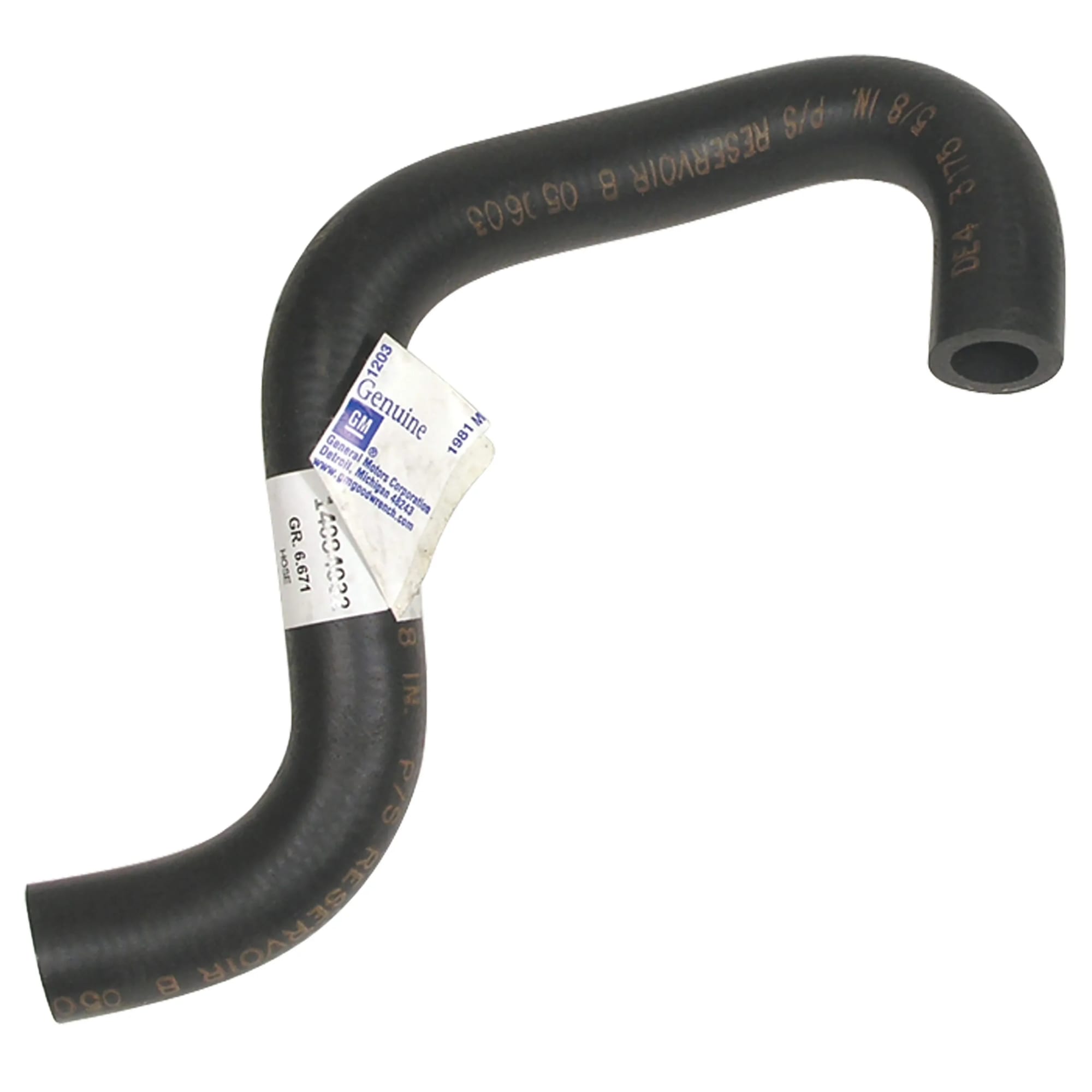 C4 New Power Steering Hose, Reservoir To Pump 1985-1989
