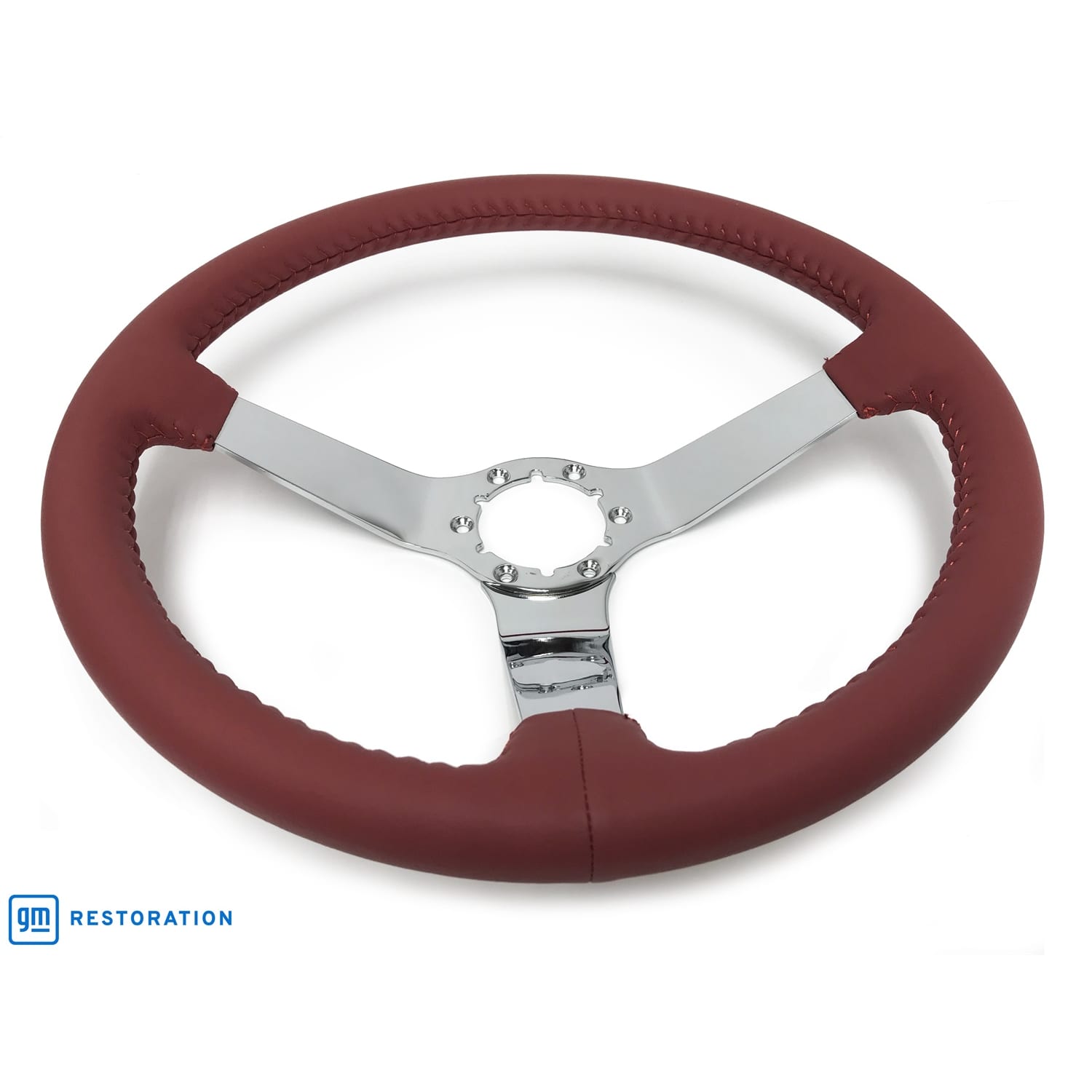 C3 New Red Leather Steering Wheel Chrome Spokes 1977-1982 (ST3040RED)