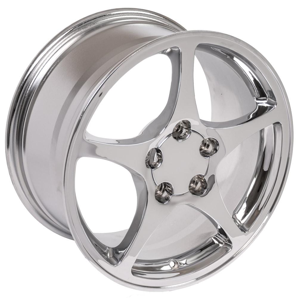 C4-C5 New Chrome 17x8.5 Wheel (CV05) 1988-2004