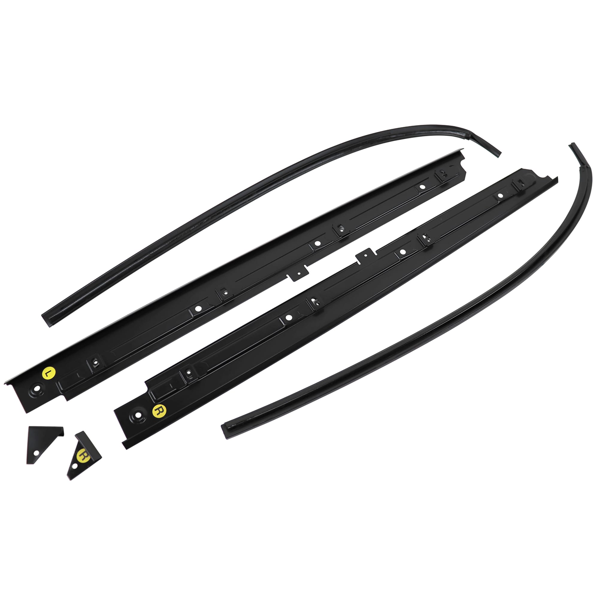 C3 New T-Top Black Side Molding Set - 6 Pieces 1979-1982