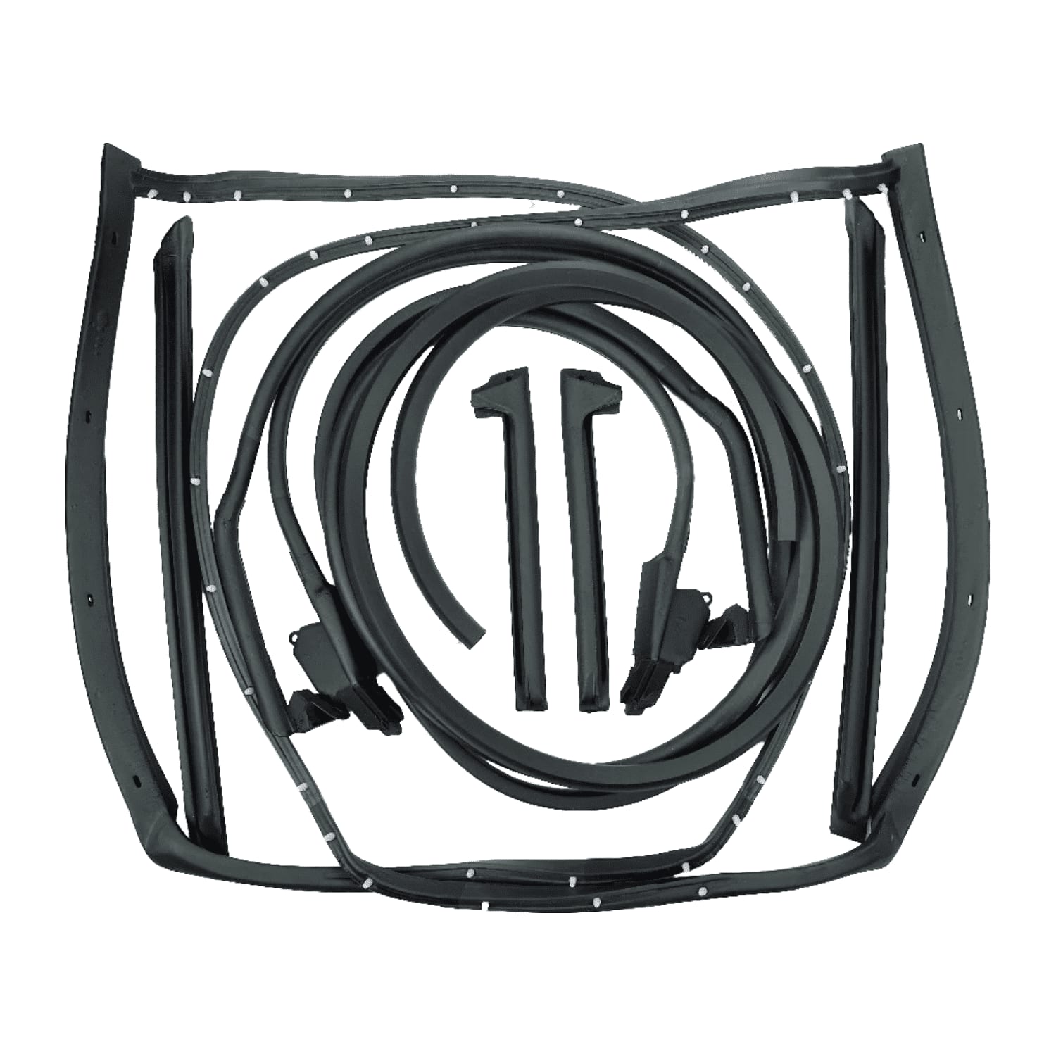 C3 New Coupe 9-Piece T-Top/Door Weatherstrip Kit 1973-Early 1977