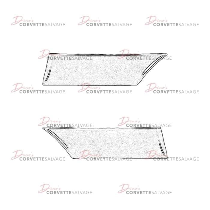 C4 Used Rear Quarter Center Front Molding 1991-1996