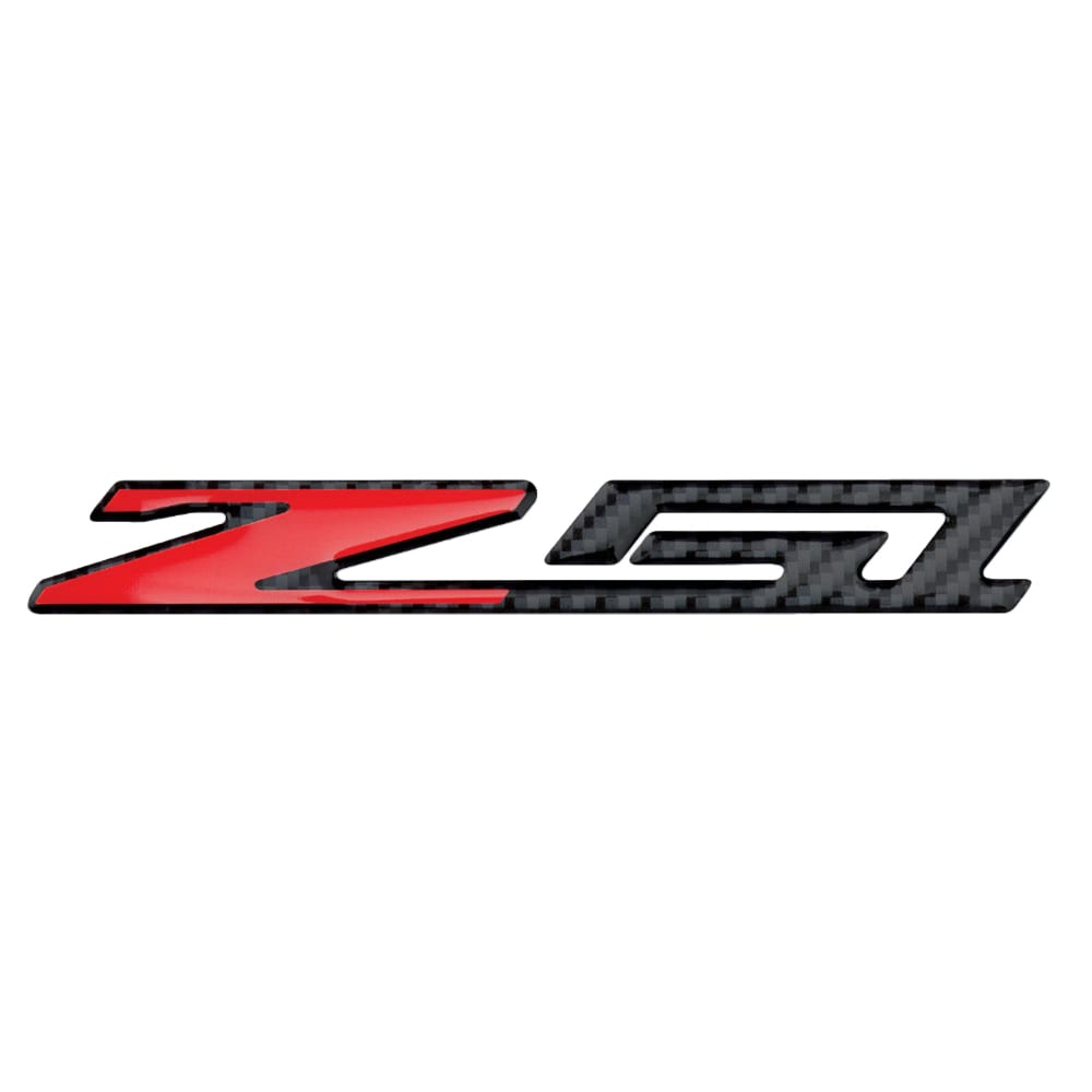 C7 New Stingray/Z51 6in x 3/4in Premium UV Coated Emblem - Carbon Fiber Look without Trim 2014-2019