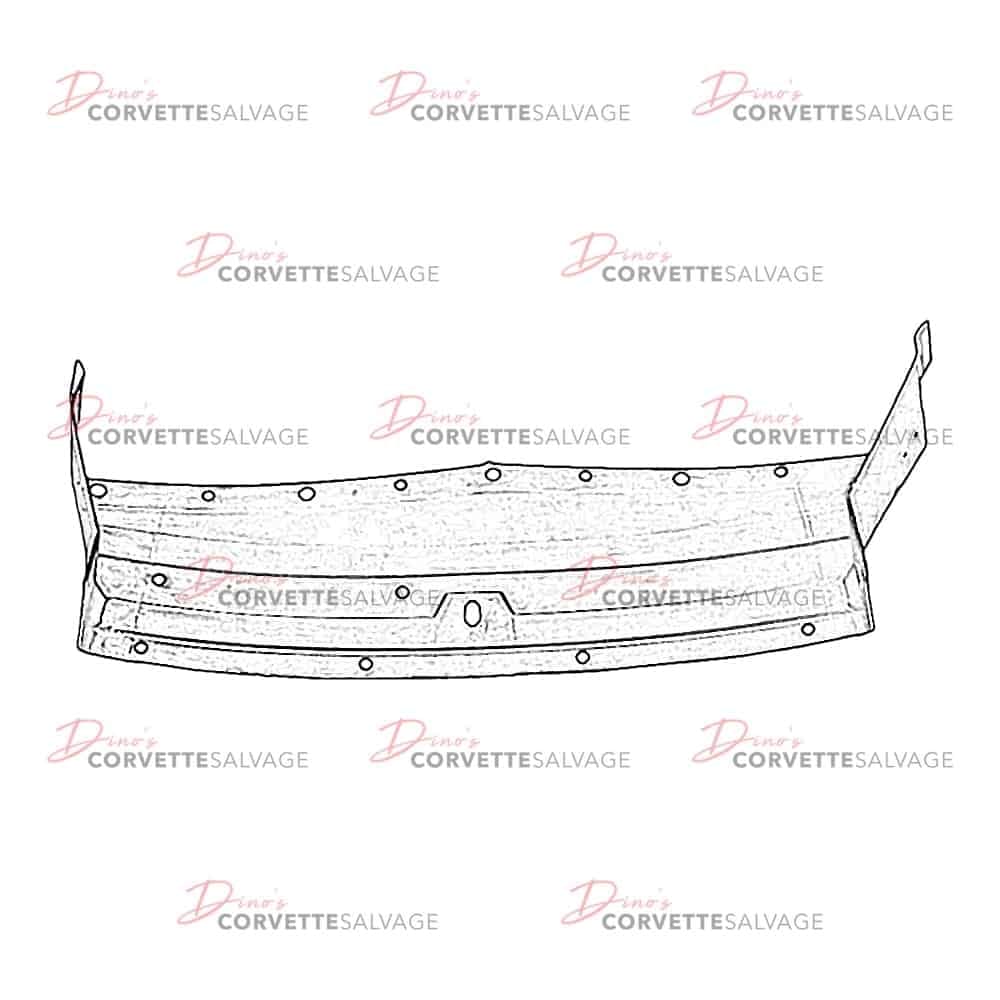 C4 Used Lower Radiator Air Baffle 1985-1989