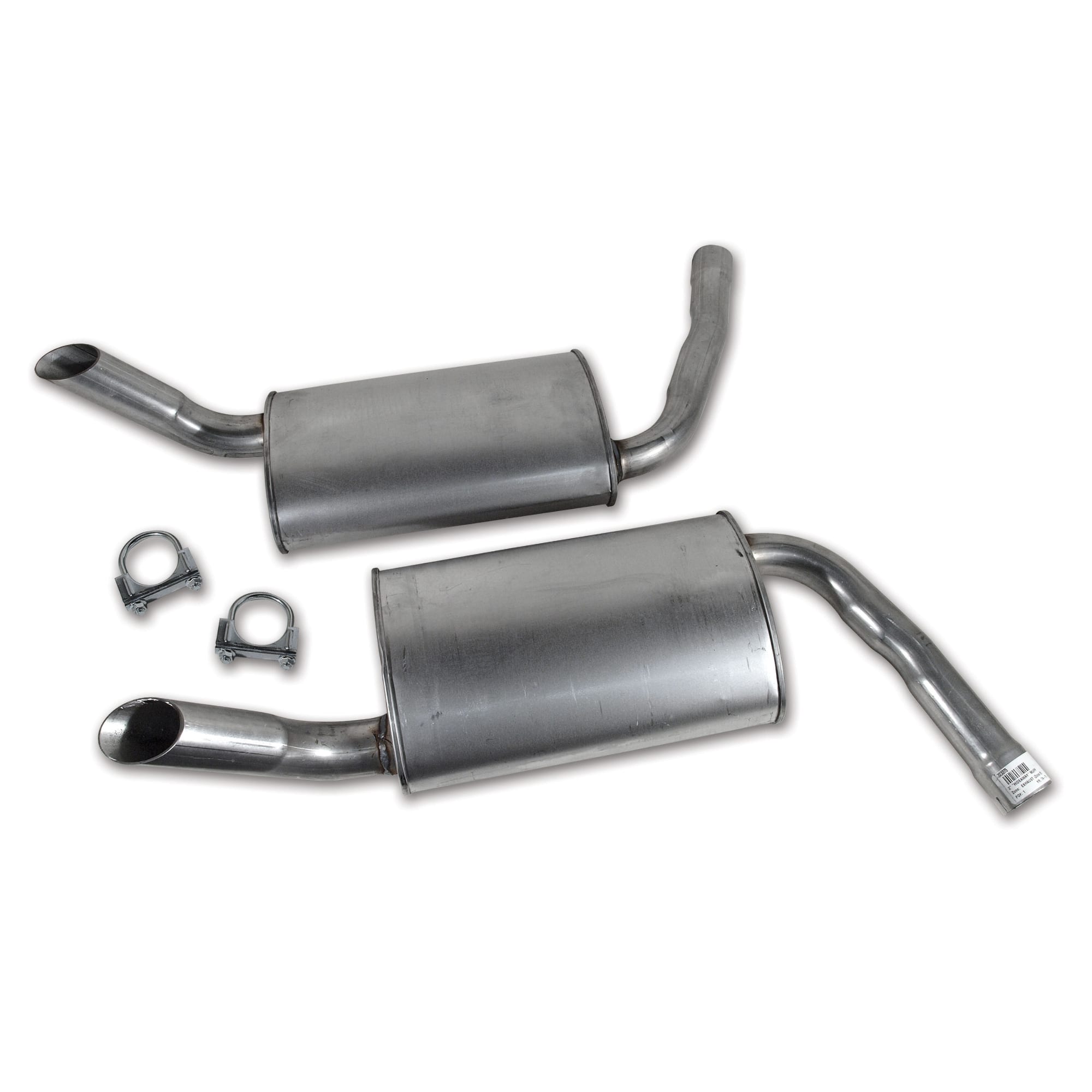 C3 New Mufflers, 2 Inch Oval 1974-1979