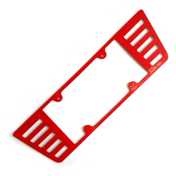 C6 New Custom Painted ABS Angled Louvers License Plate Frame 2005-2013