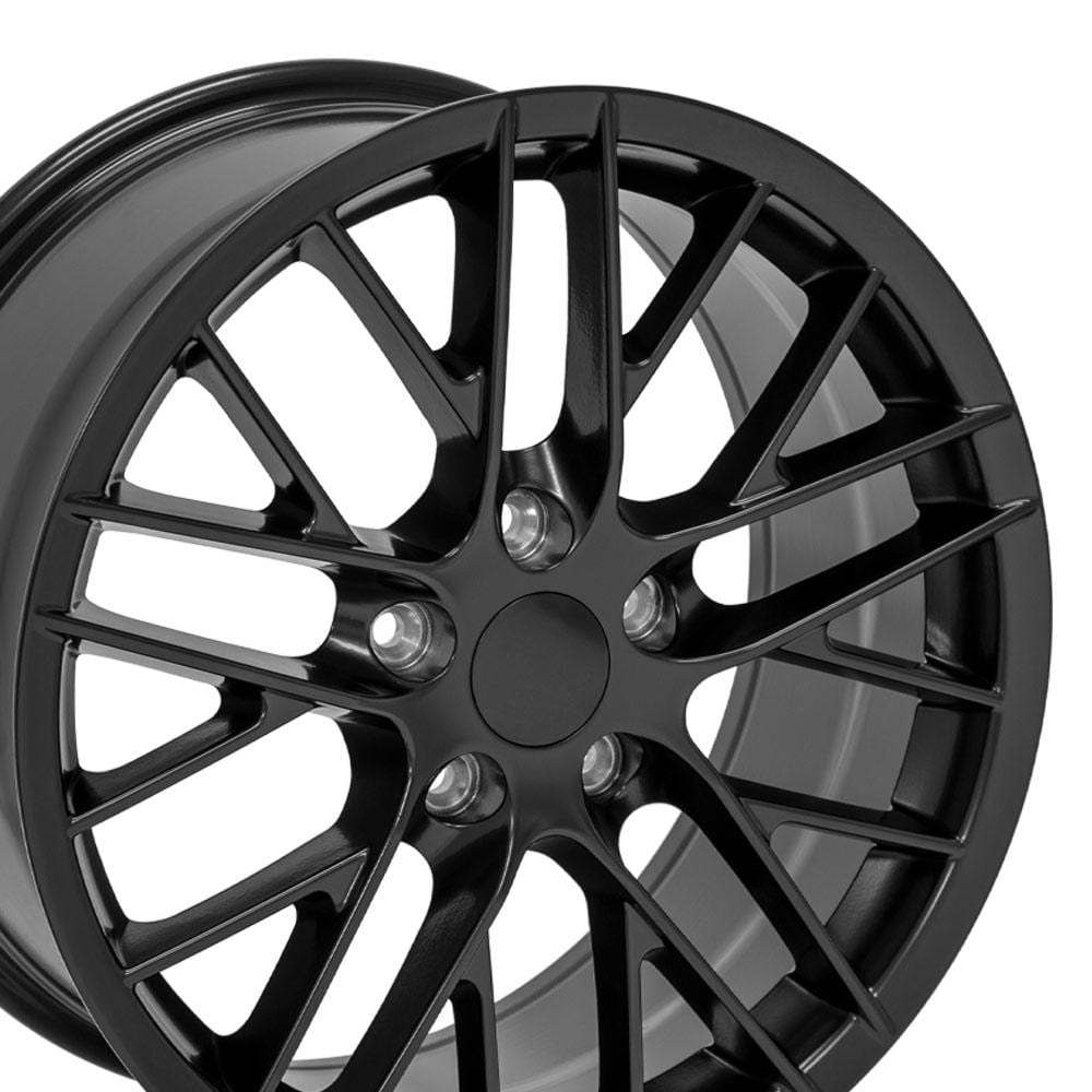 C4 New Satin Black 18x8.5 Wheel Set of 4 (CV08B) 1988-1996