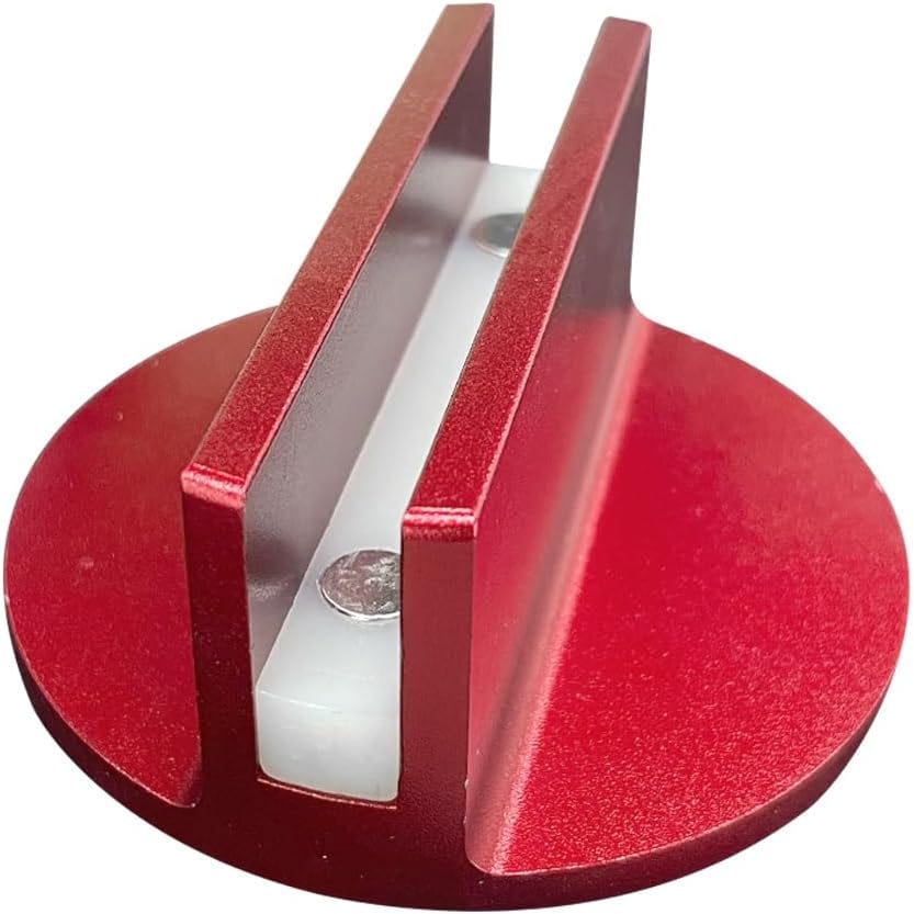 C1-C8 New Billet Aluminum Magnetic Pinch Weld Jack Pad - Rail Adapter - Red - Single 1953-2026