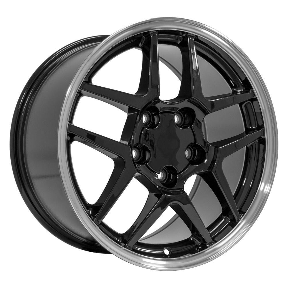 C4-C5 New Gloss Black Machined Lip 17x9.5 Wheel (CV04) 1988-2004