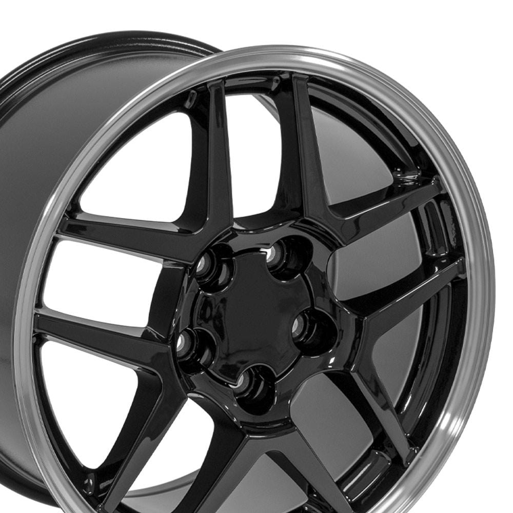 C4-C5 New Gloss Black Machined Lip 17x9.5 Wheel (CV04) 1988-2004