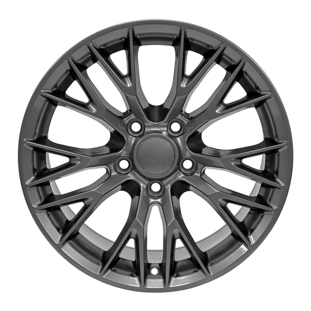 C4-C5 New Gloss Gunmetal 17x9.5 and 18x10.5 Wheel Set of 4 (CV22) 1988-2004