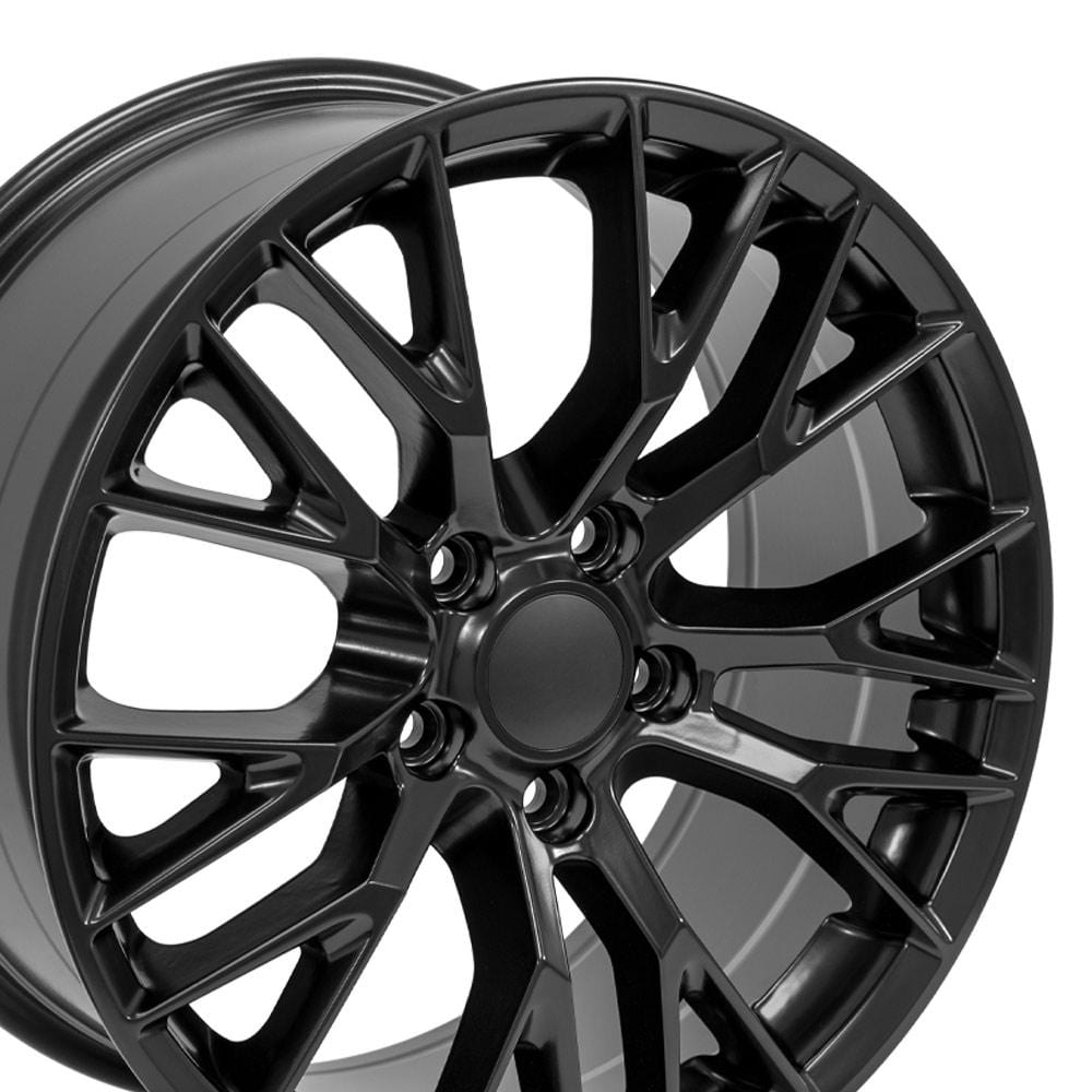 C6 New Satin Black 18x8.5 and 19x10 Wheel Set of 4 (CV22B) 2005-2013