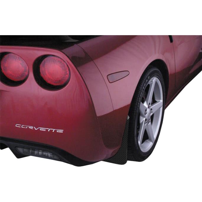 C6 New Hydro Carbon Molded Splash Guard Set - Gloss Clear Finish 2005-2013