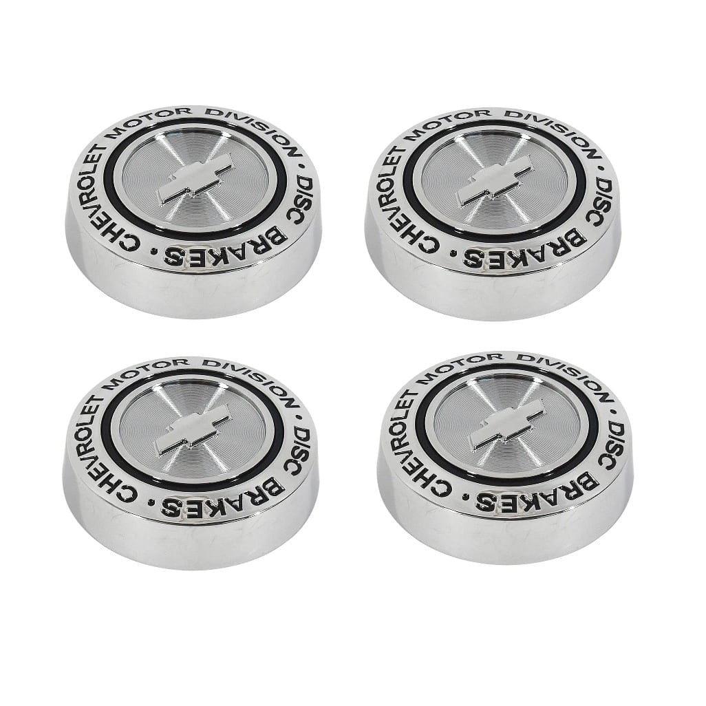 C2 New Rally Hubcap Centers, 4 Piece Set 1967