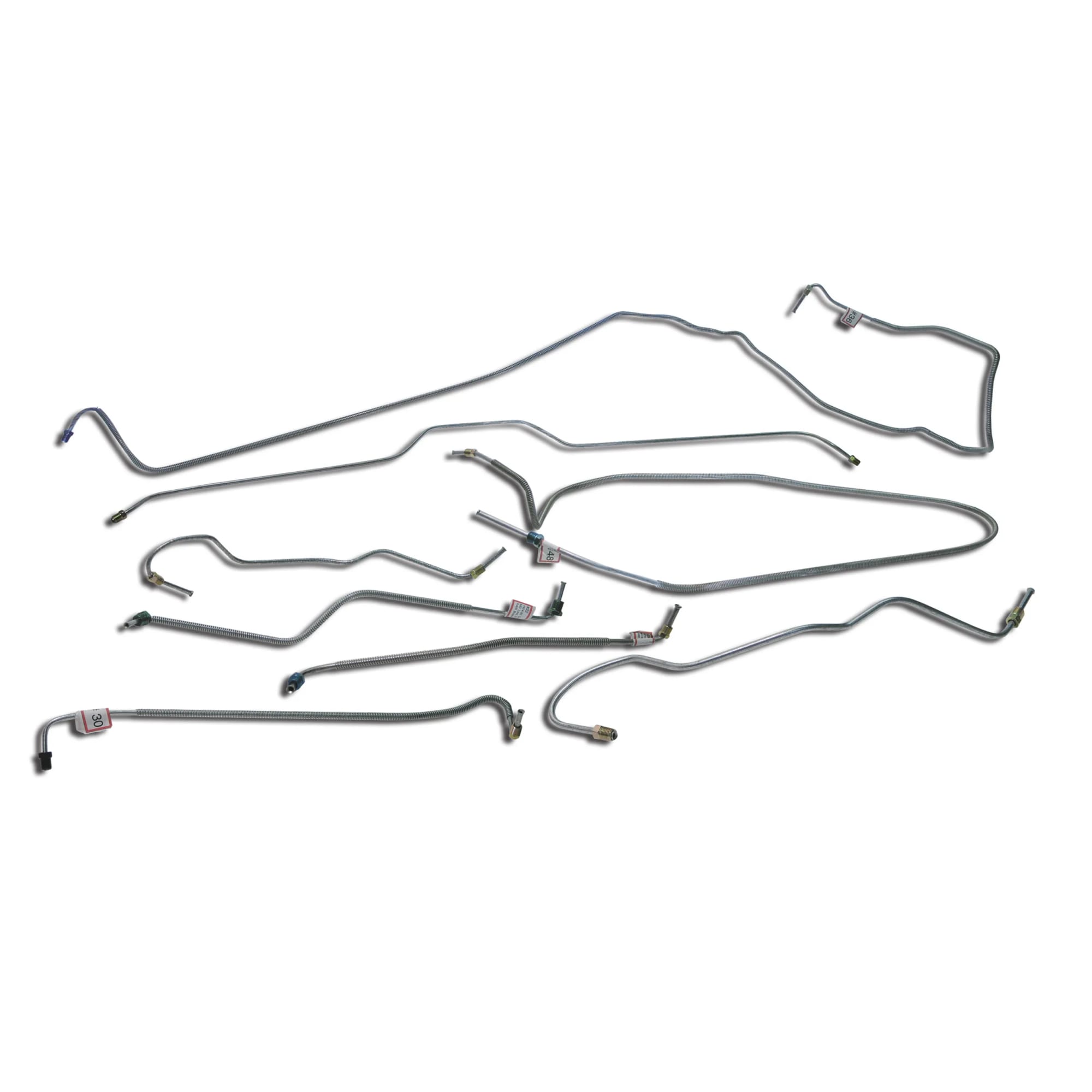 C3 New Brake Line Set, with Power Brake 1975-1982