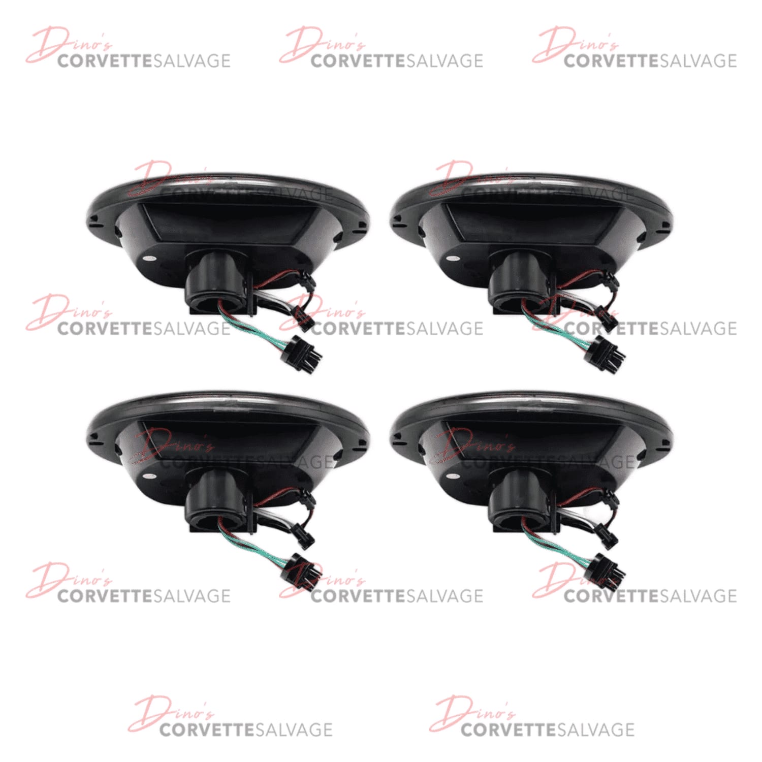 C5 Corvette New LED Tail Light Set 1997-2004 Side Profile