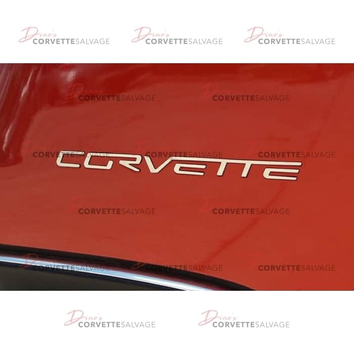 C6 Corvette Rear Bumper Polished Stainless Steel Letter Emblem 2005-2013 View 2