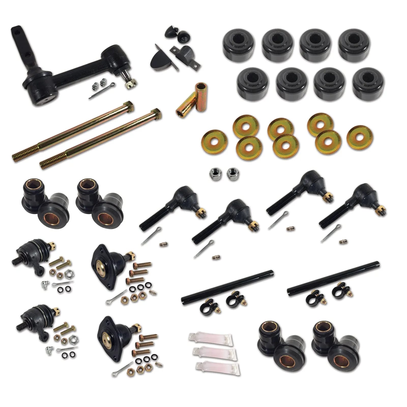 C2-C3 New Front Suspension Rebuild Kit, Deluxe with Poly Bushings 1963-1982
