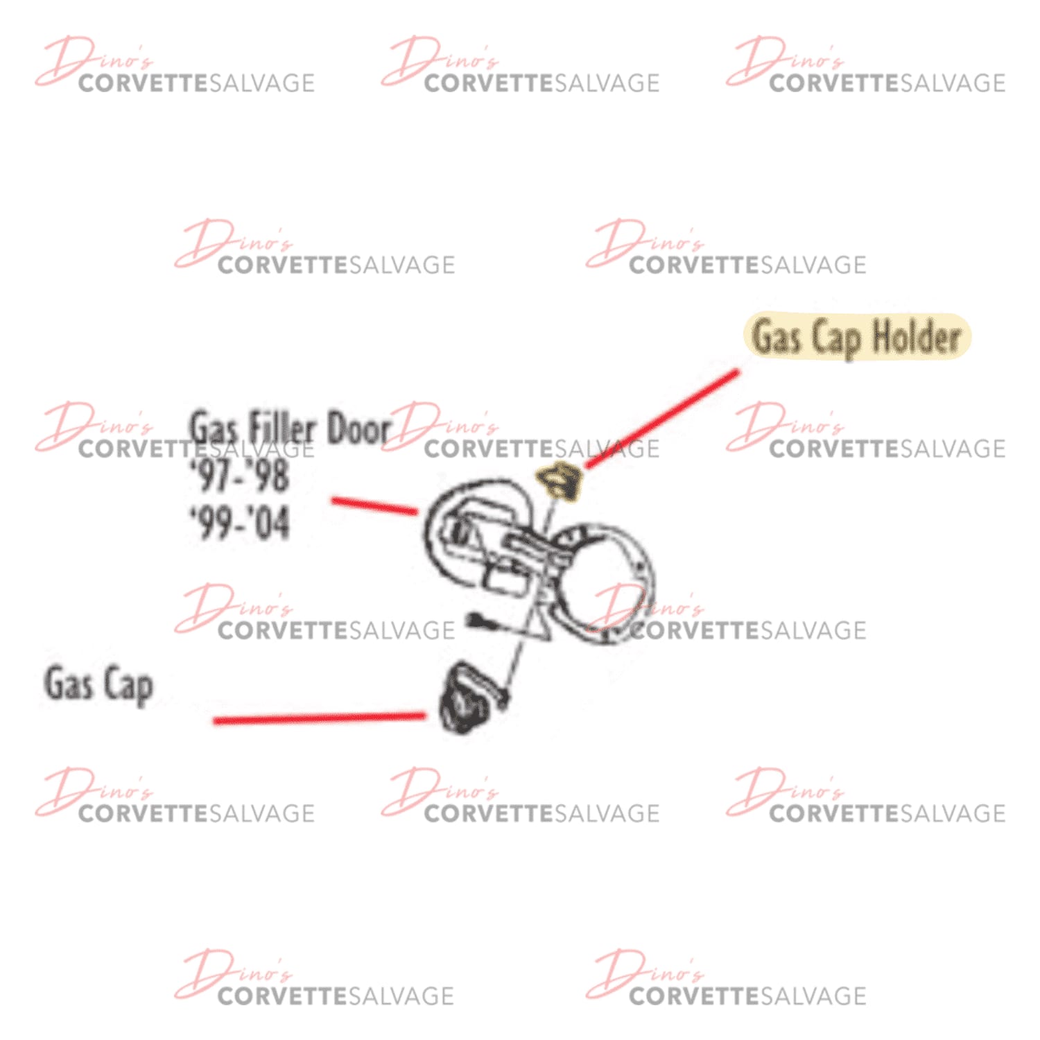 C5 Used Fuel Filler Cap Holder 1997-2000