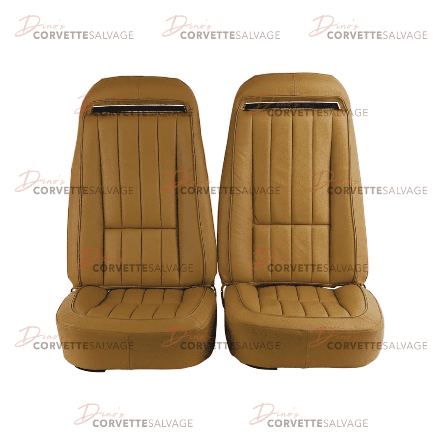 C3 New 100% Leather Mounted Seat Cover Set with Shoulder Harness 1970-1971