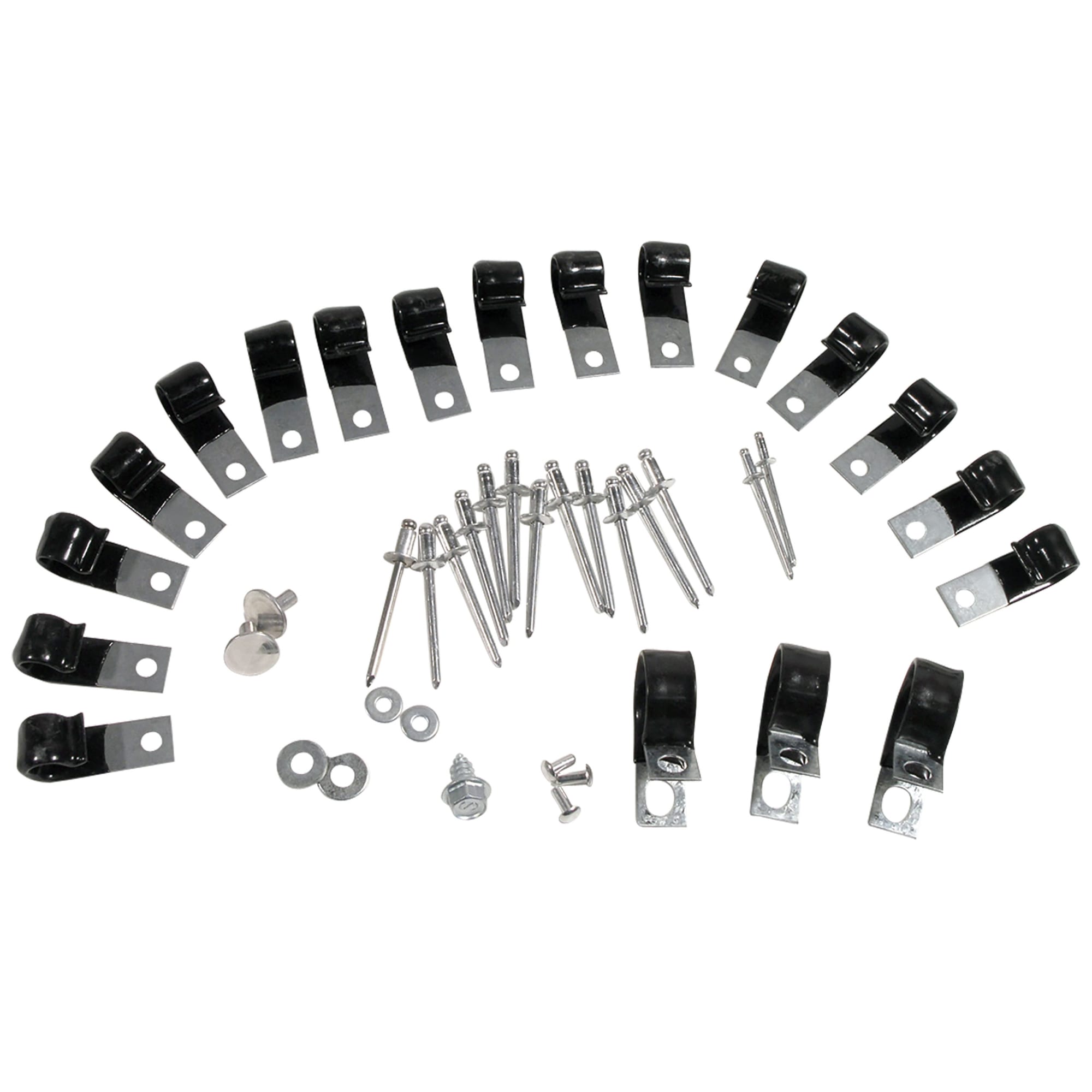 C2 New Firewall Wiring J-Clip Set, with Air Conditioning 1963-1967