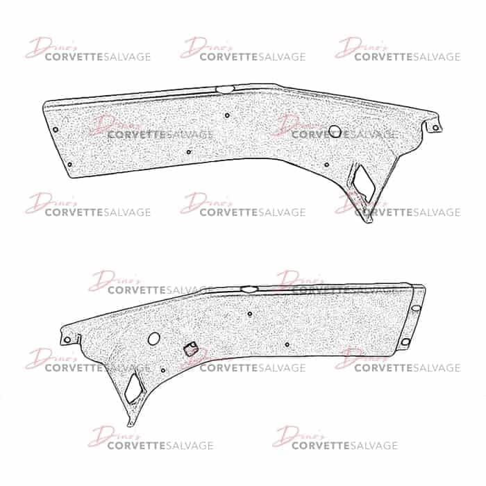 C4 Used Rear Hatch Window Front Trim Panel 1984-1996