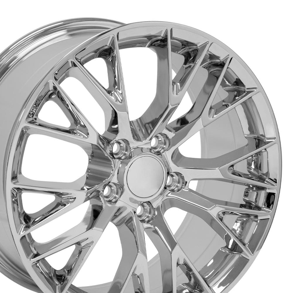 C6 New Chrome 18x8.5 and 19x10 Wheel Set of 4 (CV22B) 2005-2013