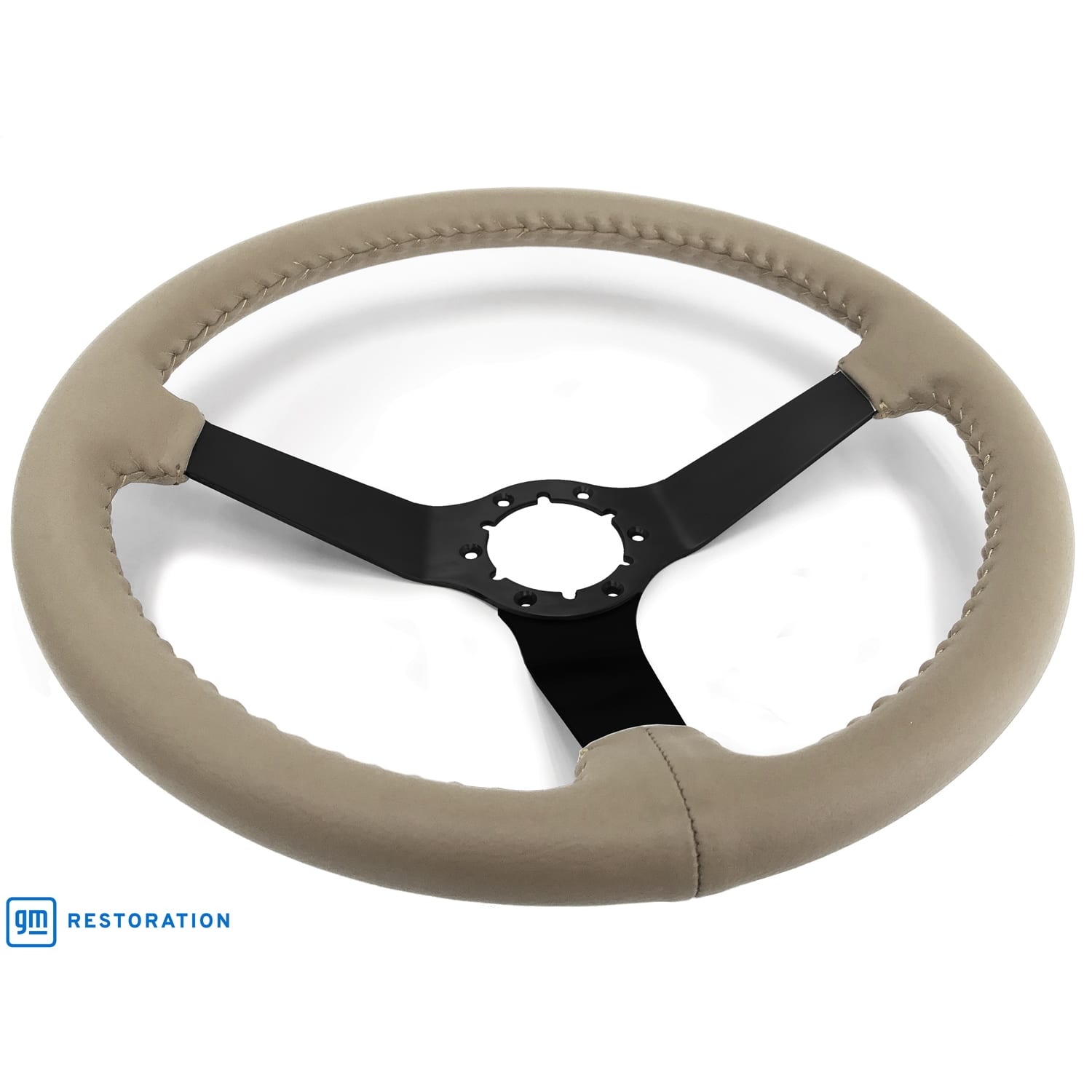 C3 New Tan Leather Steering Wheel Black Spokes 1977-1982