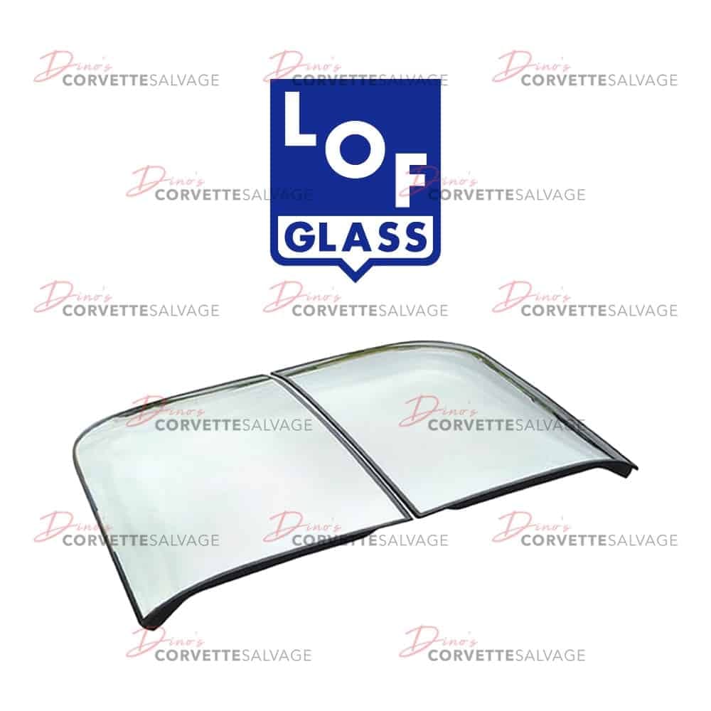 C3 New Libbey Owens Ford (LOF) Tempered Mirror Glass T-Top Set 1978-1982