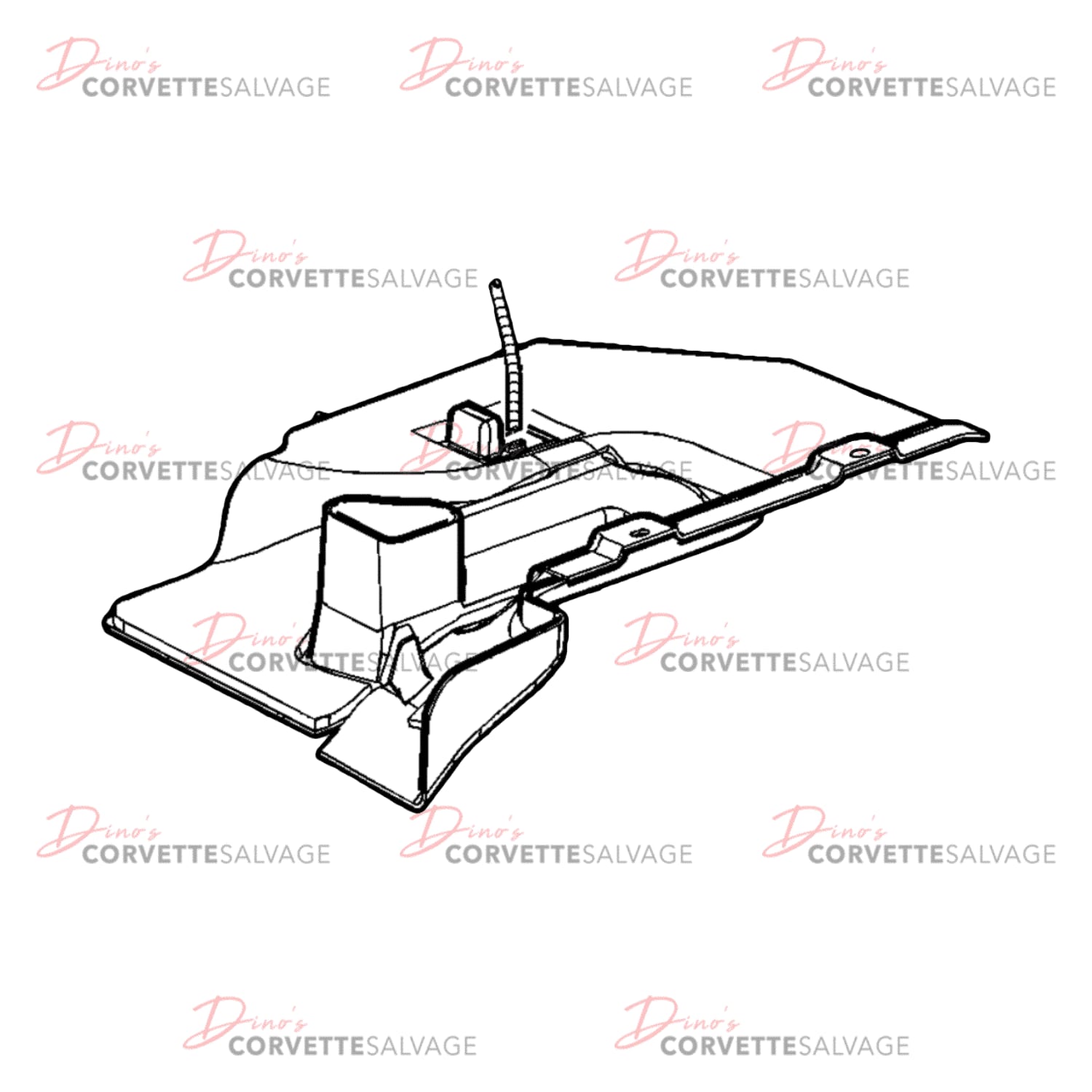 C6 Used Passenger-Side Instrument Panel Insulator 2005-2013