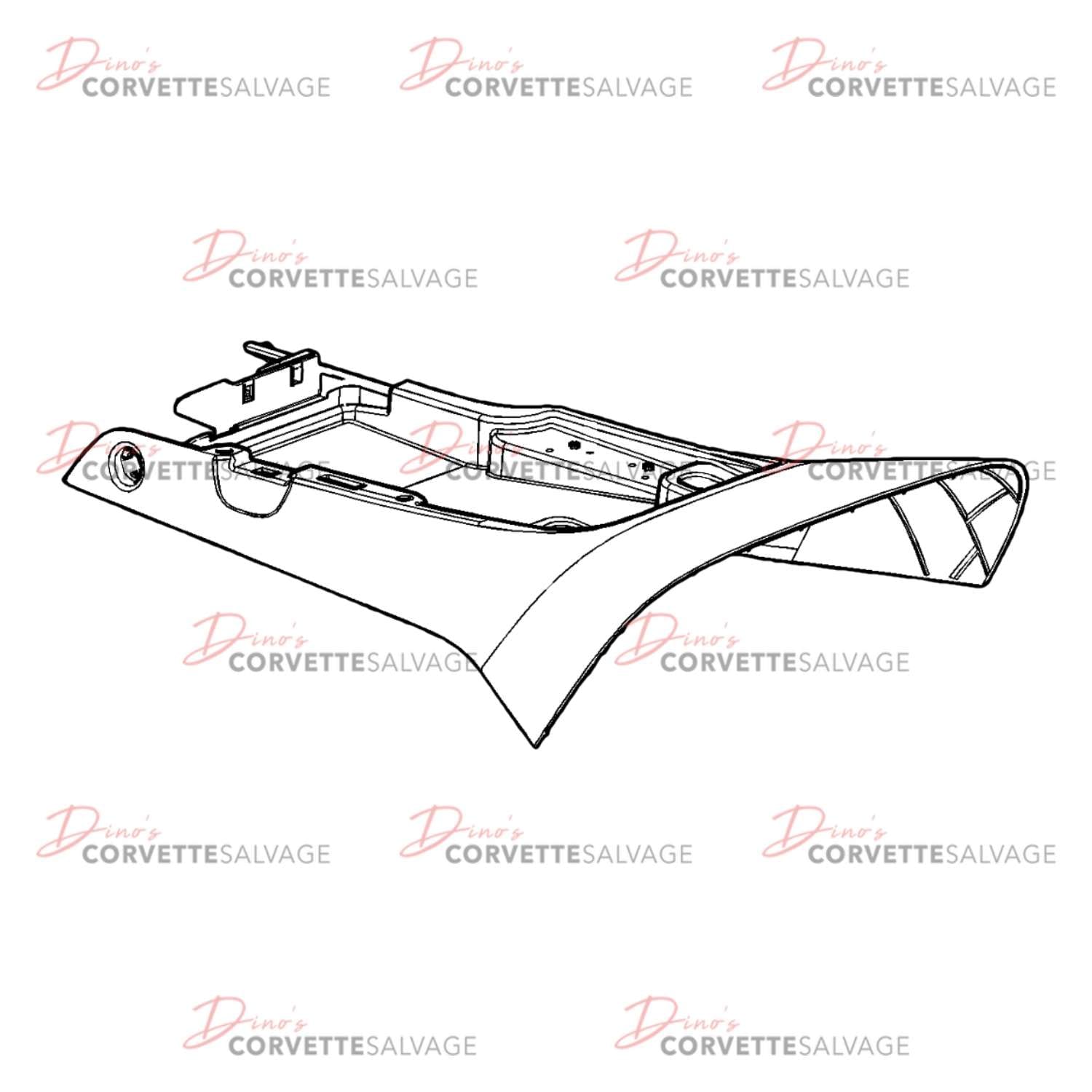 C6 Used Front Floor Lower Console 2005-2010